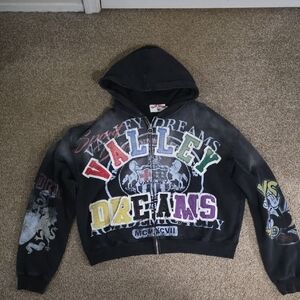Valley Dreams Multicolor Graphic Zip Hoodie - Unbranded
